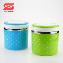 Wholesale round stainless steel bento container logo custom lunch box for sale